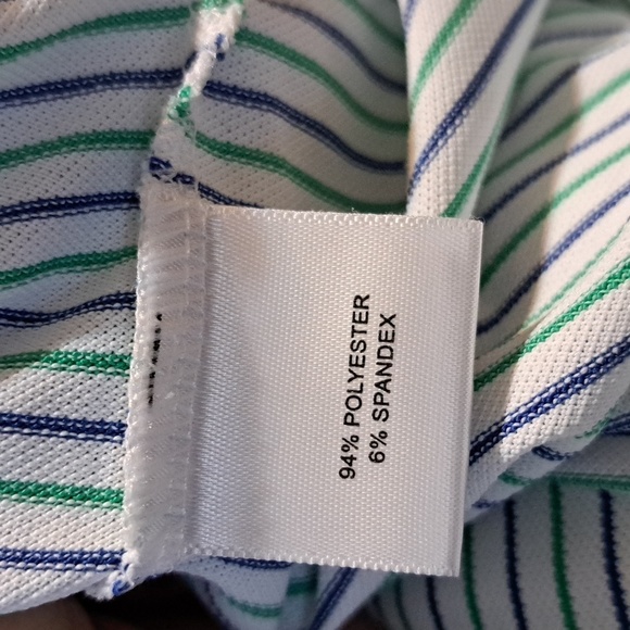 Peter Millar Summer Comfort Striped‎ Polo Golf Shirt Woodland Size XL - Picture 6 of 7